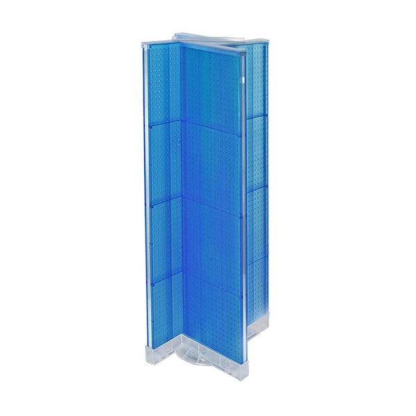 Pinwheel Pegboard Floor Display on Revolving Base. Spinner Rack Stand.